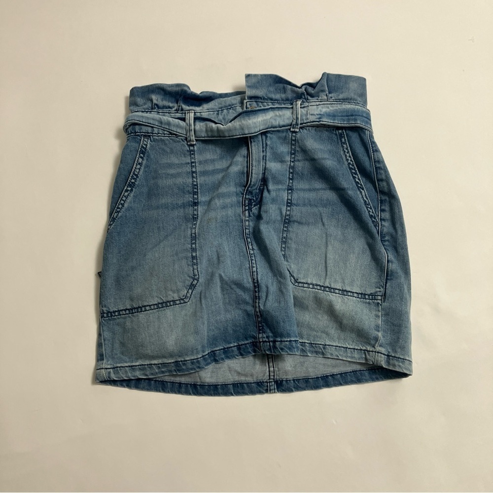 FREE PEOPLE paper bag denim skirt